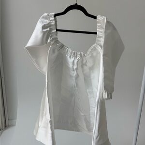 Nasty Gal White Bridal Mini Dress